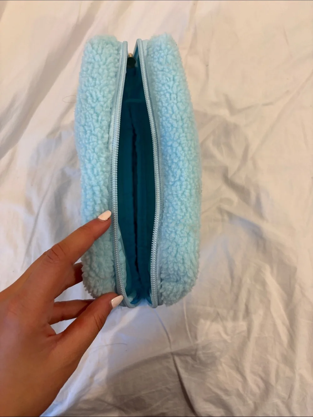 Sephora Light Blue Plush Bath Storage Pouch